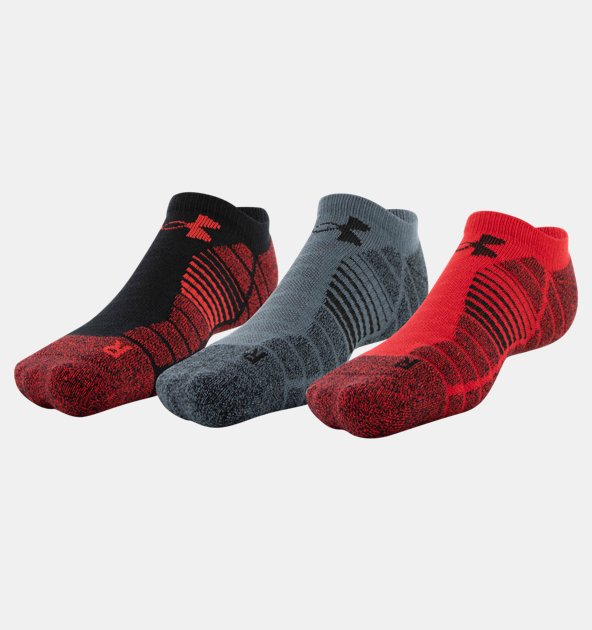 Under Armour Unisex UA Elevated 3-Pack No Show Socks